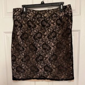 New York and Company Black Lace Skirt Size 12